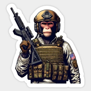 Tactical Monkey Sticker